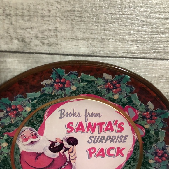 Katherine's Collection Books from Santa's Surprise Pack Glass Plate - Picture 8 of 13